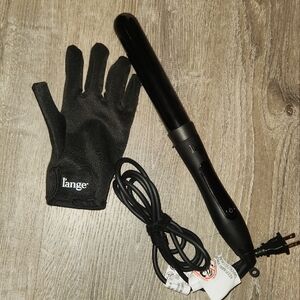 L'ange Black Curling Wand with Glove 1.25"